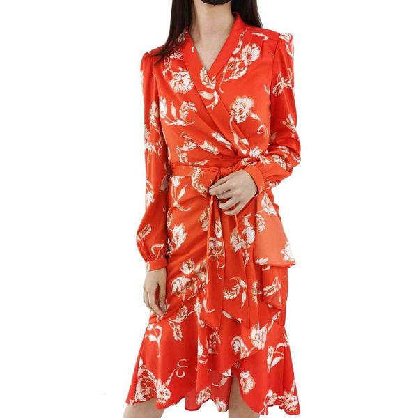 

dress women's fashion elegant xianqi minority chemical fiber cloth printed floral pattern wrapped body show thin long sleeve, White;black