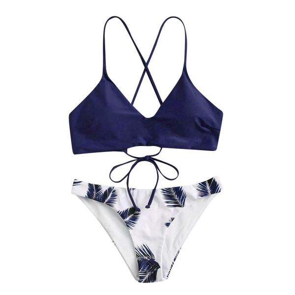 

women's swimwear printed feminine separate bikinis set bathing suits 2 pieces clothing summer 2021 swimsuit, White;black