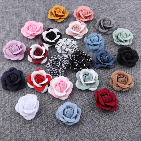 

decorative flowers & wreaths 5pcs/4cm artificial flower head diy appliques kids headwear hair bow handmade accessories cloth