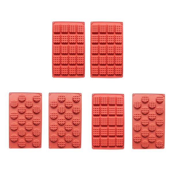 

baking moulds 2pc/set 18/20 cavity silicone waffle mold maker cake cookie chocolate pan mould nonstick bakeware tool