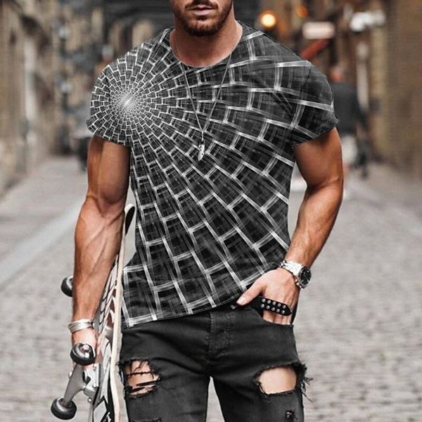

men's tee t shirt 3d print graphic round neck casual daily 3d print short sleeve fashion designer cool comfortable black k7iy#, White;black