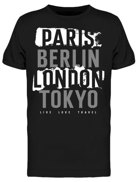 

cities paris london tee men's -image by shutterstock, White;black