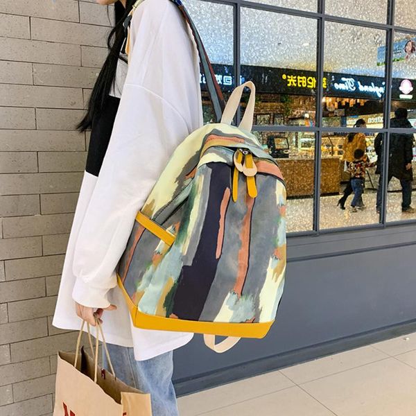 

outdoor bags women backpack graffiti nylon school for teenage girls back pack fashion travel tote mochila