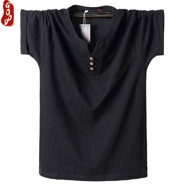 

man's t-shirt 2021 summer cotton vneck men's shirt tee short sleeve tshirt plus size 6xl 7xl 8xl fitness clothing 88 t-shirts, White;black
