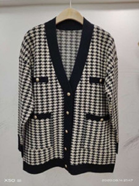 

women's sweaters knitted cardigan jacket mid-length loose autumn fashion lazy v-neck hoodie long sleeve sweater  lcif, White;black
