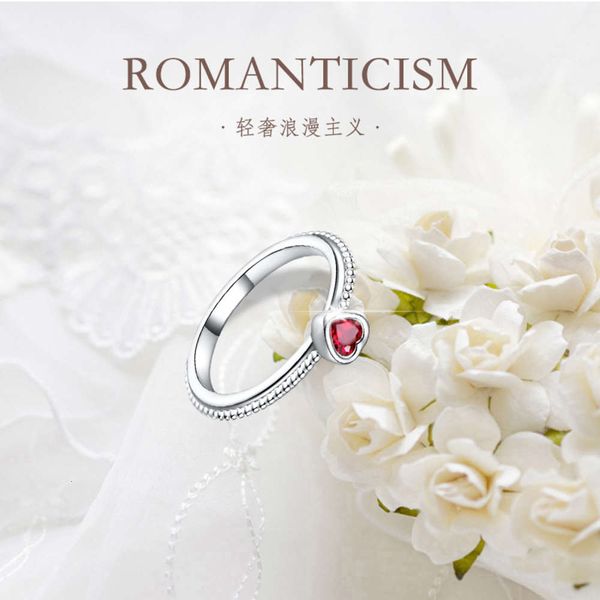 

fashion simple love ring female light luxury personality creative zircon thread hand decoration red heart jewelry, Black