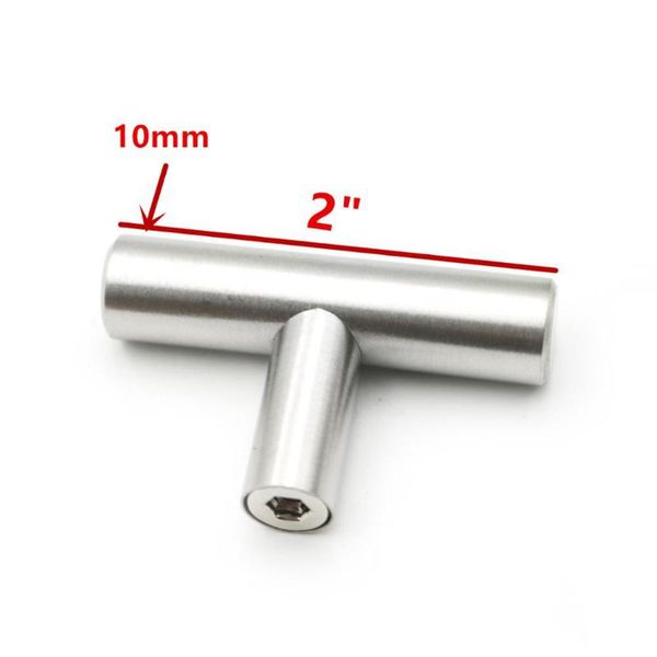 

handles & pulls 10mm diameter pull handle 2-14inch hollow stainless steel silver for cabinet doors drawers