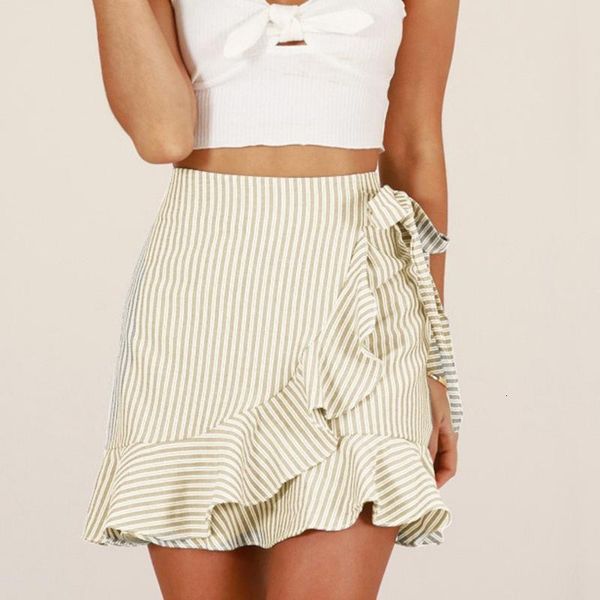 

skirts skirt women stripe lattice mini summer high waist bandage fashion girls uniform femme for party #yj nbsr, Black