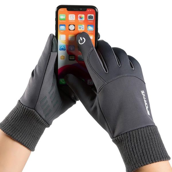 

cycling gloves winter ski mens women fashion black warm windproof waterproof touch screen ladies non-slip riding b