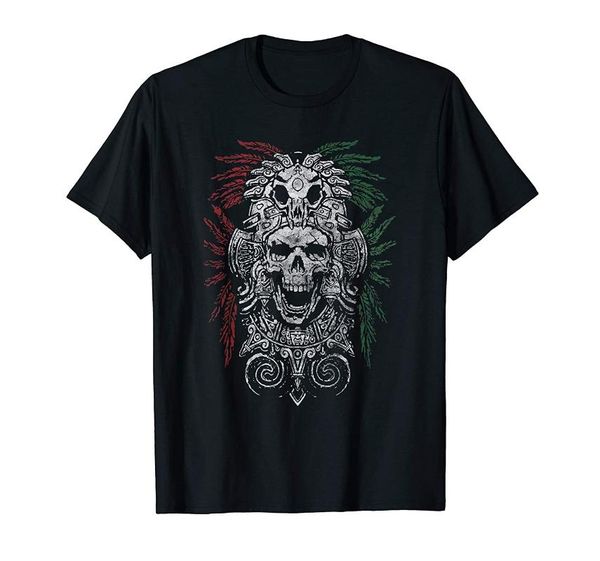 

men's t-shirts aztec king mexican skull mask t shirt design, White;black