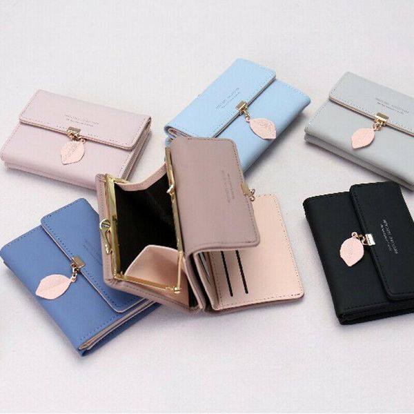 

wallets short wallet women cute fashion solid hasp coin purse card holder, Red;black