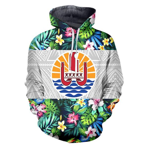 

men's hoodies & sweatshirts 3d print hoodie autumn women/men polynesian tahiti traditional tribal red rose hooded fall vintage dropshi, Black