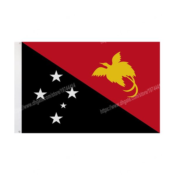 Papua Nova Guiné Bandeira Nacional Poliéster Banner Voando 90 * 150 cm 3 * 5FT Flag em todo o mundo todo o mundo pode ser personalizado