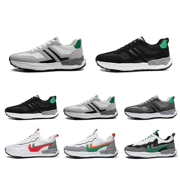 Homens Running Shoes Cor Vermelho Vermelho Verde Cinza Preto Respirável Esportes Sneakers Homens Treinadores Tamanho 39-44