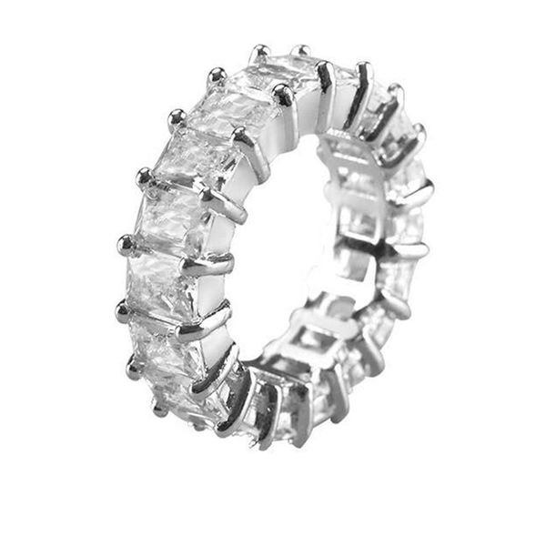 

fashion silver color ring zircon round paved women finger rings jewelry party gift