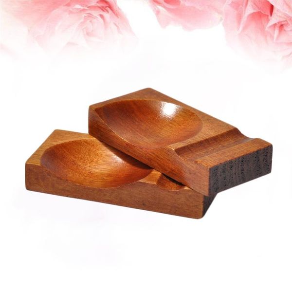 

chopsticks 6 pcs wooden rack rest pillow spoon holder household el tableware decoration for banquet dining