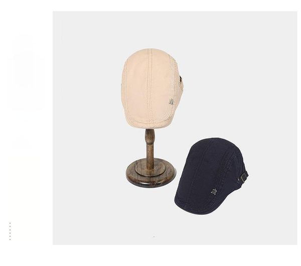 

beanies korean cotton hat wholesale british style men's pure color duck tongue front cap spring and summer tide