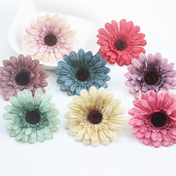 

decorative flowers & wreaths 5 pieces multicolor simulation flower sun wedding arrangement family decoration chrysanthemum artificial