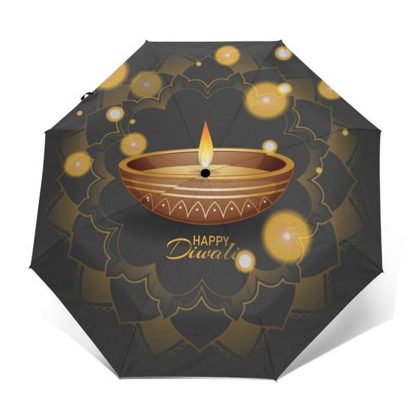 

umbrellas mandala pantern for happy diwali illustration windproof automatic folding inverted umbrella portable paraguas man woman
