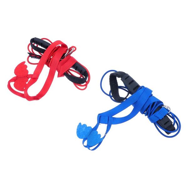 

other bird supplies 2pcs parrot leash outdoor flying harness training tool (red, blue)