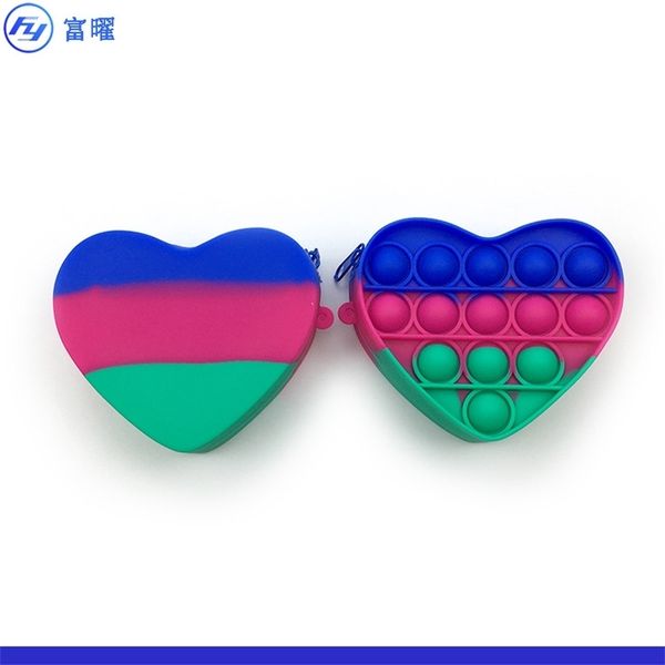 

new heart-shaped rat killing pioneer children's silicone zero wallet