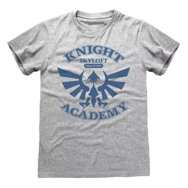 

nintendo legend of zelda knight academy licensed men t-shirt, White;black