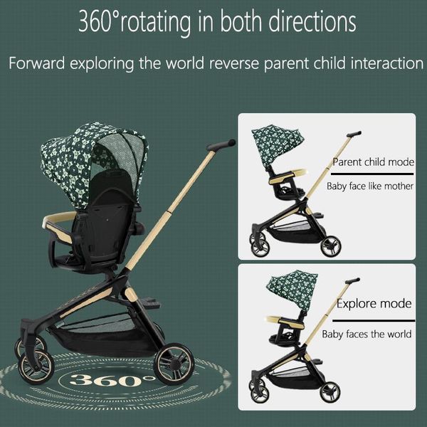 

strollers# baby stroller can sit and lie down walk artifact lightweight folding push pull children's high view absorber