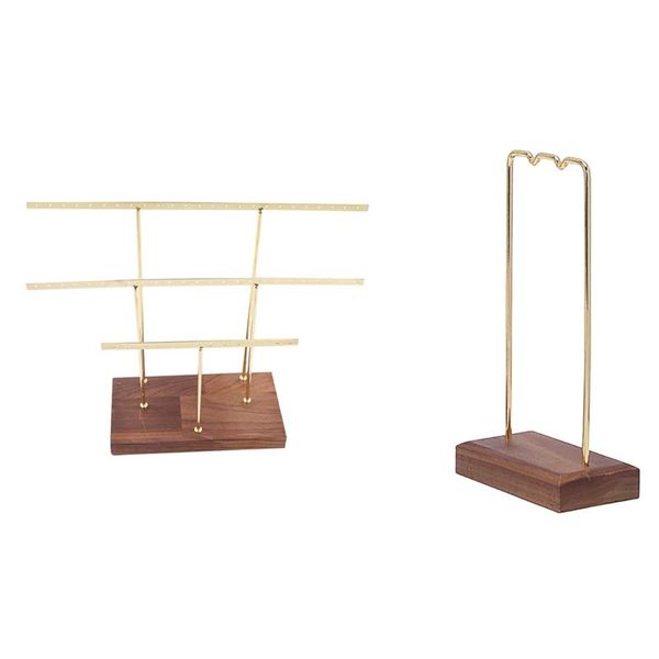 

jewelry pouches, bags 2pcs hanging display rack tree organizer metal, Pink;blue