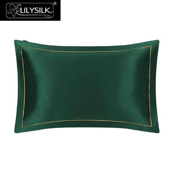 

pillow case lilysilk silk pillowcase with gold piping 19 momme envelope luxury