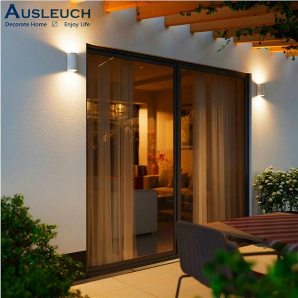 

2pcs led exterior waterproof wall lamp entrance facade lighting dual head sconce sturdy light drop for global lamps