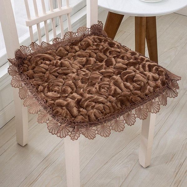 

cushion/decorative pillow lace edge multifunction soft thick pure three-dimensional flowers decorative office chair pad square sofa seat cus