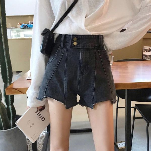 

women's jeans loose summer shorts high waist vintage denim casual wide leg women korean plus size short mujer, Blue