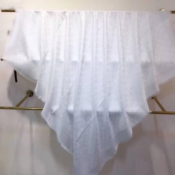 

classic designers wool silk with silver thread scarf fashion scarves thick shawl 140*140cm without box, Blue;gray
