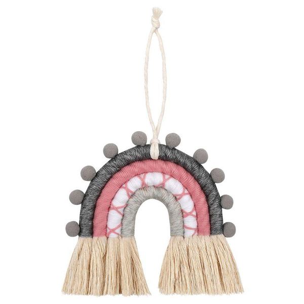 

handmade weaving rainbow wall hanging room decor household po props decorative objects & figurines