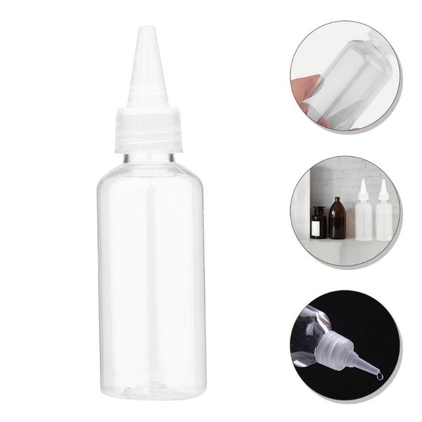 

storage bottles & jars 20pcs pointed mouth squeeze plastic cosmetic liquid (white)
