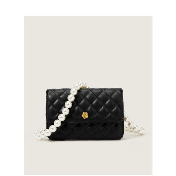 

fire 2021 one-shoulder bag female lingge embroidery trendy fashion pearl chain new thread super ins messenger small square avwjt