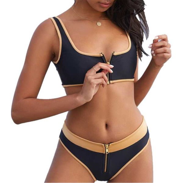 

-selling zip swimwear bikini plus size swimsuit for women one-piece suits