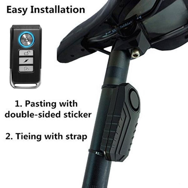 

theft protection the wireless remote control vibration alarm is of waterproof and dustproof installation motorcycles bicycles