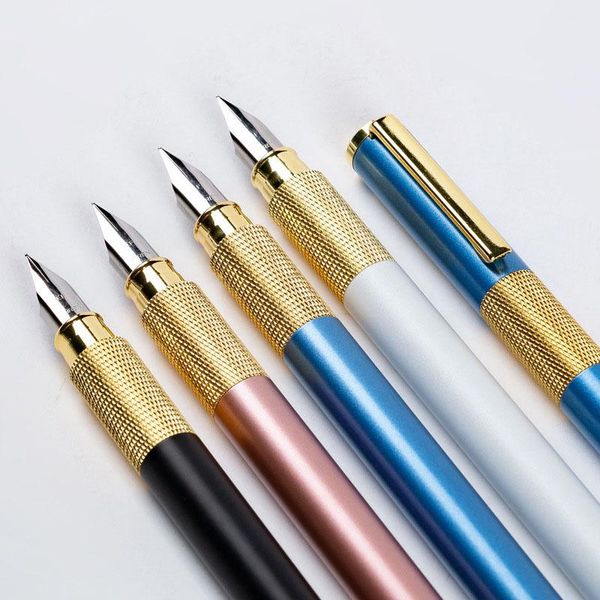 

1pc color office accessories metal fountain pen ef 0.38mm nib gift pens stationery