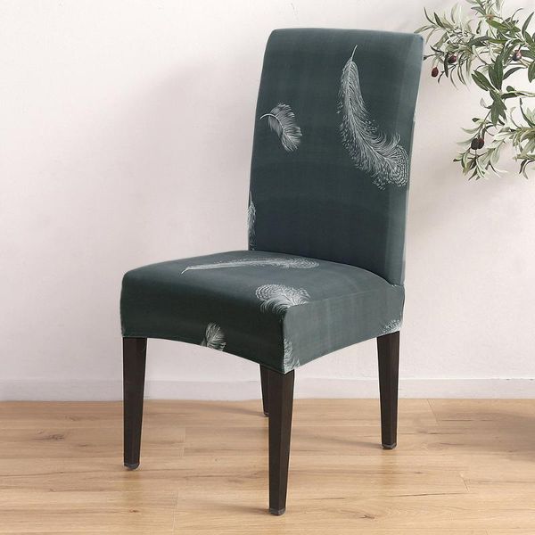 

chair covers 1/2/4/6pcs feather printing stretch cover elastic seat slipcovers room restaurant banquet el home77
