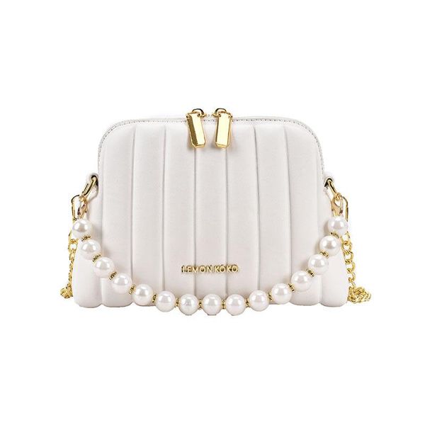 

shoulder bags pearl handbag ladies bag 2021 fashion chain messenger female commuter shell