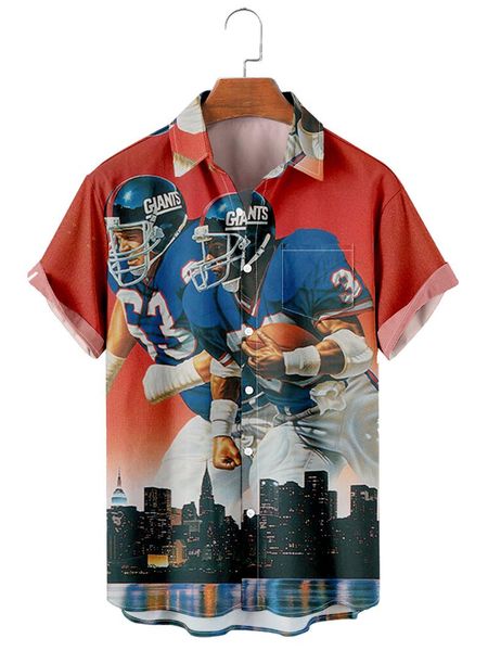 

men's casual shirts 2021 short sleeve lapel shirt large size 3d printed with pocket, White;black