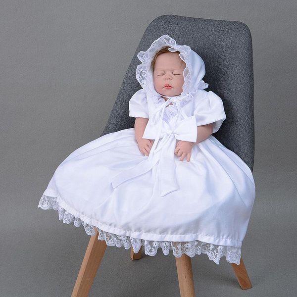 

girl's dresses baby girl white lace baptism dress born bowknot vintage christening gown+ hat 1 year birthday party vestidos for infant, Red;yellow