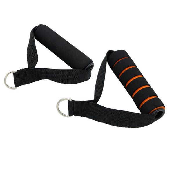 

resistance bands handle with strong nylon strap d-rings for fitness exercise yoga pull rope upgraded grip