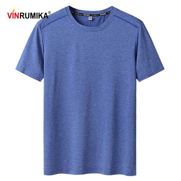 

super large size l-9xl summer men sports casual style gray short sleeve t shirts tees man soft o-neck blue t-shirts, Black;brown