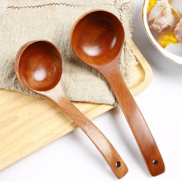 

spoons large wooden spoon porridge korean long handle household soup cooking