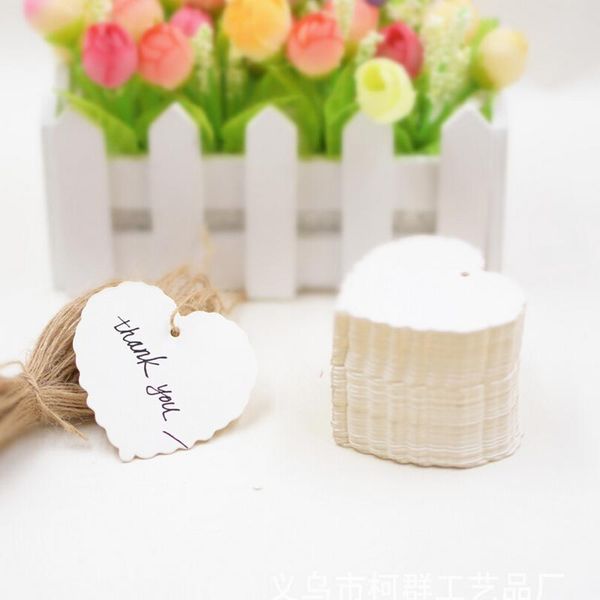 

pcs/lot valentine's day heart greeting cards kraft paper wedding diy party gift card label blank luggage tags craft
