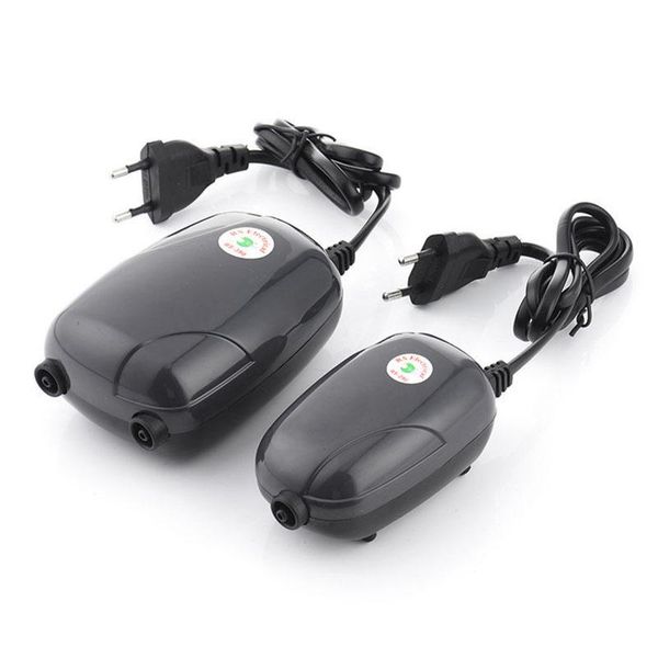 

air pumps & accessories eu plug aquarium pump fish tank mini silent compressor single double outlet oxygen aquariums aquatic 220v