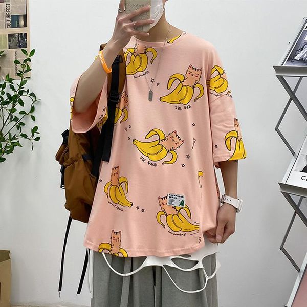 

men's t-shirts summer super edge t-shirt crew neck clothes harajuku oversized hiphop cotton casual streetwear japanese style cartoon, White;black