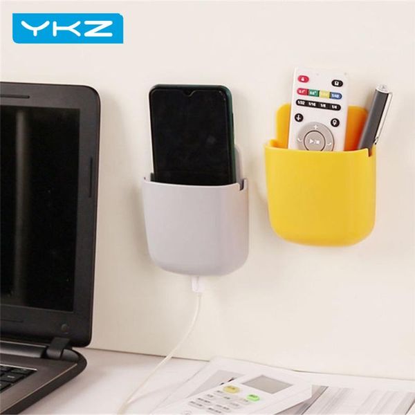 

wall mounted storage box remote control organizer case for air conditioner tv mobile phone plug holder stand rack cell mounts & holders